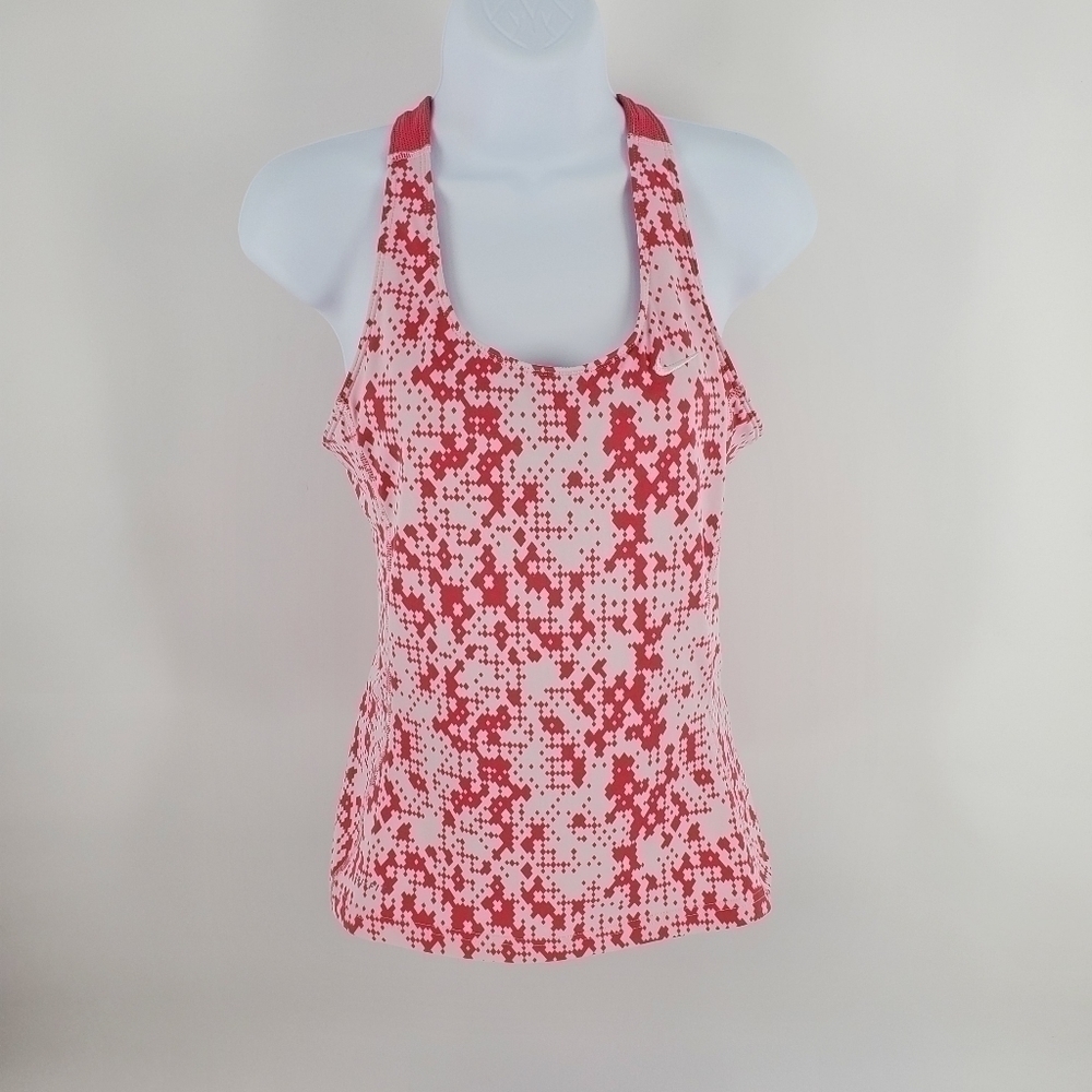 Nike Dri-Fit Pixel Shelf Bra Racer Back Tank Top